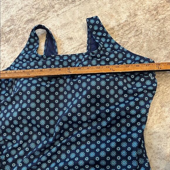 Lands' End Blue Patterned Swimwear20W - Picture 8 of 9